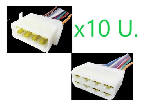 Conector Empalme 8 Vías Contactos, Macho Y Hembra, X 10 Un. 1