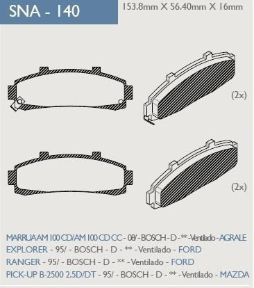 Pastilla De Freno Ford Explorer/ranger 1995/2012 1