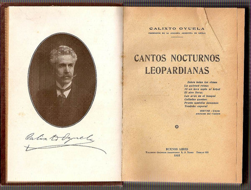 Cantos Nocturnos Leopardianas - Oyuela - Rosso 0