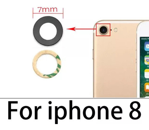 Vídrio Camara Trasera iPhone 7 / 8 1
