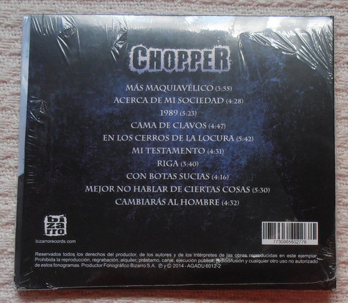 Chopper - Hechos Consumados ( C D Ed. 2014 Digipak) 1