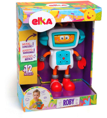 Brinquedo Para Bebê Robô De Atividades Com Som E Luz - Elka 1