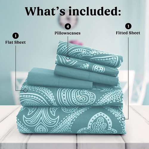 ~ Suave? Lux Decor Collection Sábanas - 6 Pc King Size Sában 1