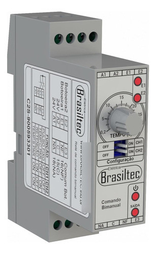 Rele De Comando Bimanual Brasiltec 24vcc 0