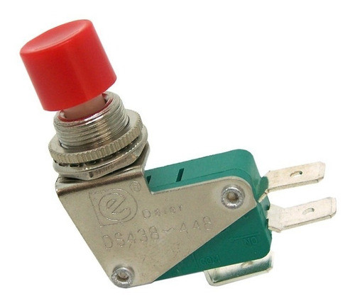 50 X  Chave Botão Micro Switch Ds438 Na S/ Trava Vermelha 0