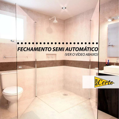 Kit P/ Box Banheiro - Box Certo - 1,00x2,20mts - Fosco 1