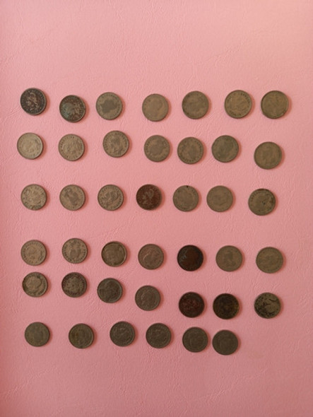 Lote 44 Monedas De 10 Centavos Argentina Níquel 0