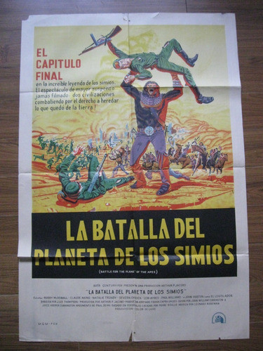 Poster Afiche Cine La Batalla Del Planeta De Los Simios 0
