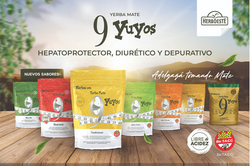 Yerba Mate 9 Yuyos - Adelgazante - Pack X 12 Unidades 1