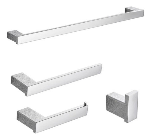 Kit Acessório Banheiro Inox Polido/cromado Avoxx-b. Simples 1