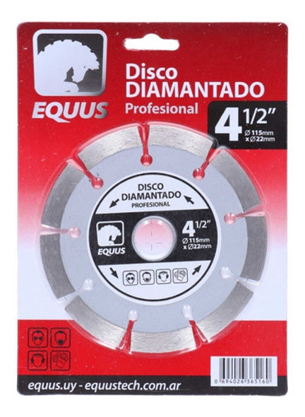 Disco De Corte Diamantado Equus - Segmentado 115mm 4½ 0