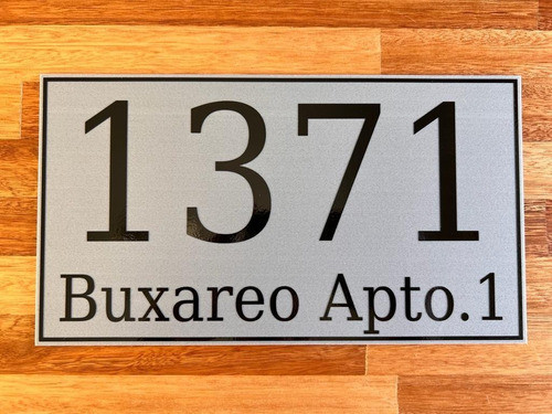 Números De Puerta Gris 1