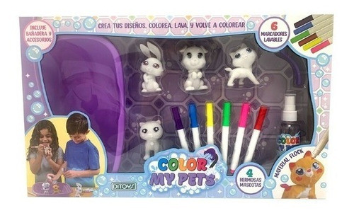 Juego Para Colorear Color My Pets Mascota Ditoys 2471 0