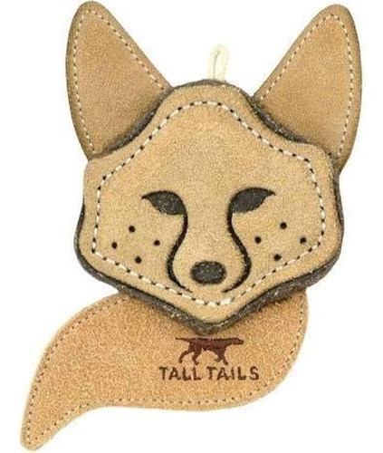 Tall Tails 88216666 Scrappy Critter Leather Fox Dog Toy - 4 0