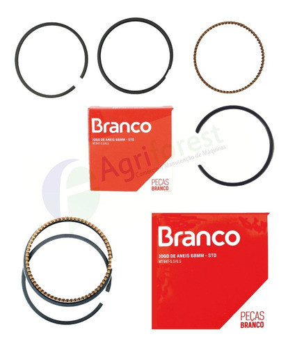 Jogo De Anéis 68mm Std Mt B4t 5.5 6.5 Branco 1