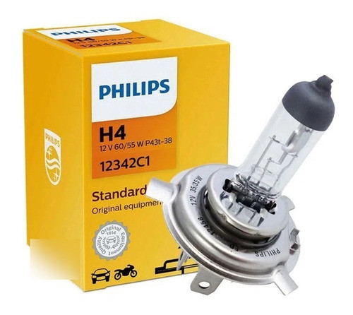 Lampara Philips 12342c1 Luces H4 12v 60/55w 0