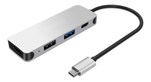 Hub Usb C Tipo C 2 Puertos Usb 3.0 3.1 + 1 Hdmi Video 4k ® 0