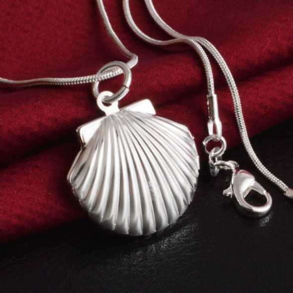 Las Mujeres 925 Esterlina Plata Concha Mar Shell Foto Guarda 1