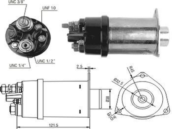 Solenoide Arranque  Delco Caterpilar 12v 0