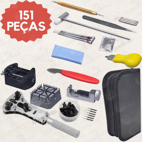 Super Kit Ferramentas Relojoeiro Manutenção Relógio Top 1