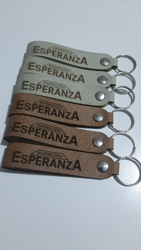 Llaveros Ecocuero Personalizado Pack X 10u Grabado Laser 1