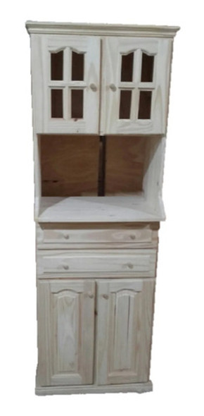 Despensero 80cm Porta Horno/microondas En Madera De Pino 0