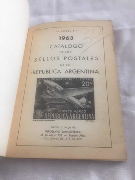 Catalogo Sellos Postales 1963 Petrovich Argentina 1