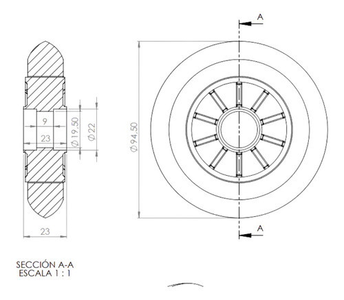 Rueda Plástica Maciza - Delfabro S.r.l 1