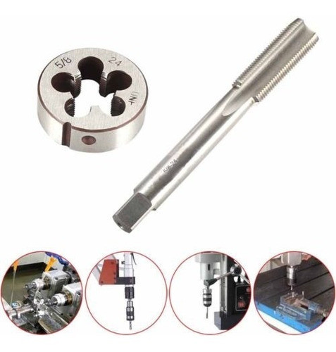 1 X Hss Máquina 5/8-24 Unef Enchufe Rosca Grifo Y 1 X Morir 0