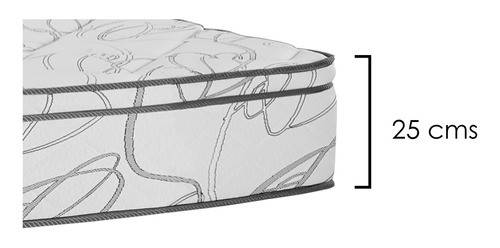 Colchón 1 Plaza Blanco Sweet Espuma Alta Densidad Divino 1