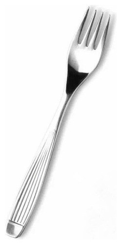 Tenedor De Postre Acero Inoxidable Linea Rayada X12 Unidades 0