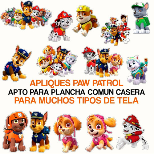 Parches Termoadhesivos Paw Patrol Aplique Textil 1