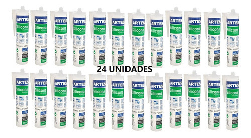 Cartucho Sellador Silicona Transparente 280ml Pack X 24 Caja 1