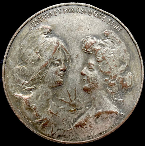 Medalla Buenos Aires. Paz, Tratados Chile, Cristo, 1904 1