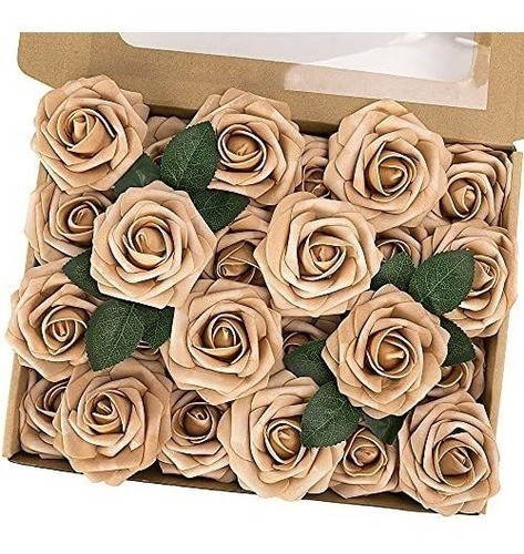 Rosas Artificiales X 30 Foam  Marron Claro Dusty 0