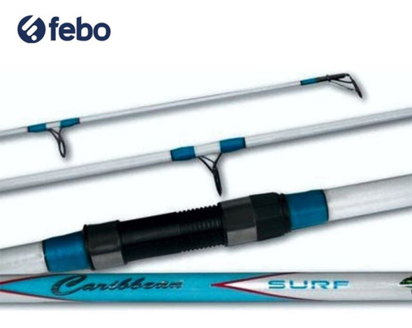 Caña De Pescar Rapala Caribbean Surf Carbon 3.90mts Febo 1