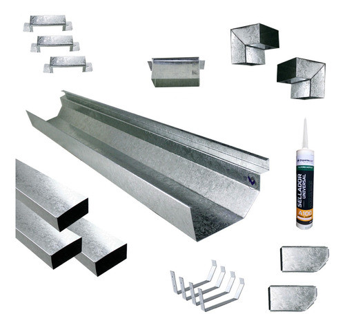 Combo Kit Canaleta Estilo Campo Hogar P/ Jardin 04 Mts Galva 0