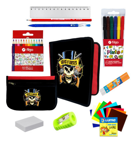Oferton Carpeta + Cartu + Utiles  Guns And Roses #446 0