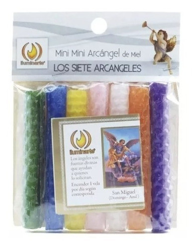 Velas Miel Mini Mini 7 Arcángeles X3 Pack - Insumos Oeste 0