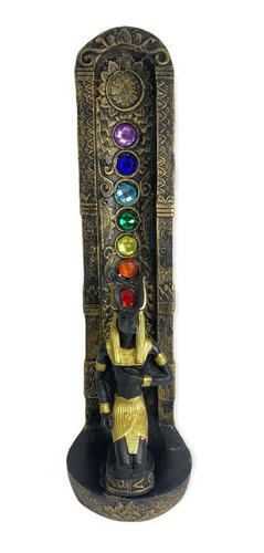 Incensario Egipcio Dourado 7 Chakras Anubis Ajoelhado 47173 0