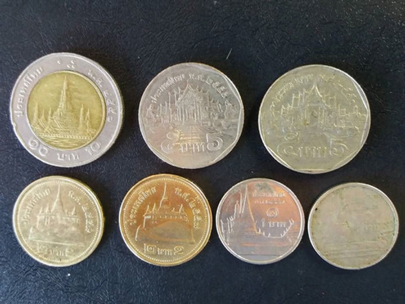 Coleccionables Lote 7 Monedas De Thailandia Distintas B/est. 1