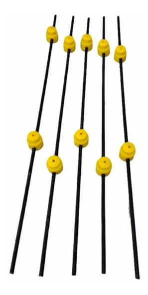5 Varillas 70cm + 10 Aisladores Campanita Boyero Cerco Campo 0
