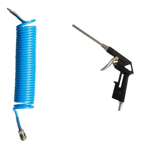 Pistola P/sopletear Aire Compresor Pico Largo+ Manguera 7.5m 0