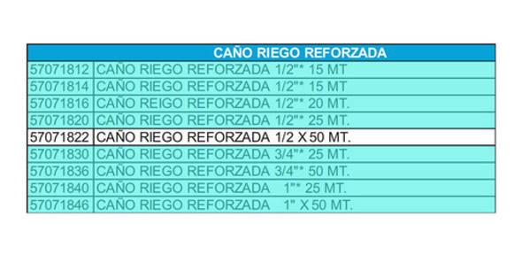 Manguera Riego Virgen Reforzada Tecnocom 1/2 Pulgada X 50mt 0 Manguera Riego Virgen Reforzada Tecnocom 1/2 Pulgada X 50mt 0