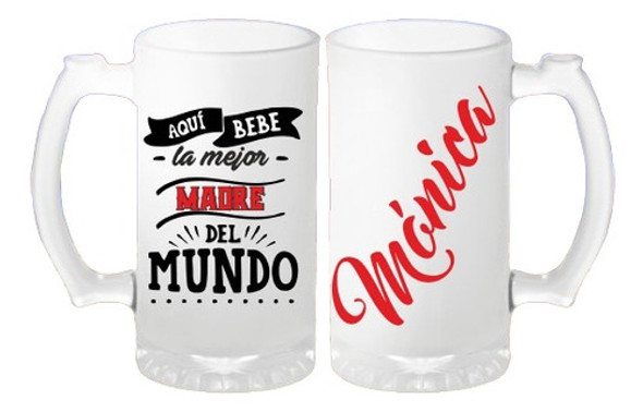Jarra Cerveza Personalizable Para La Mejor Madre Del Mundo 0