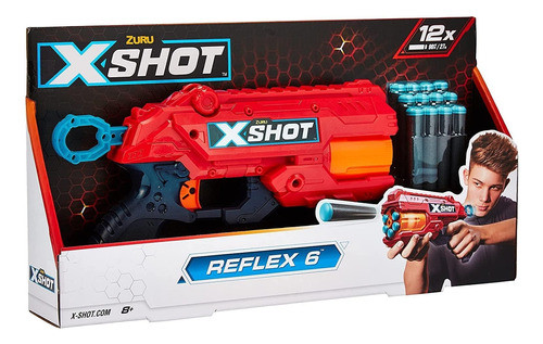 X-shot Excel Reflex 6 Con Dardos 20 Mts Lny 36116 Loonytoys 0