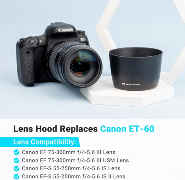 Cubo De Lente Jjc Para Cámaras Canon Ef 75-300mm 1