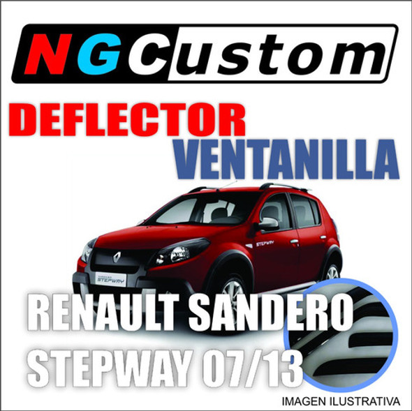 Deflector De Ventanilla Sandero 07/13 X4 Del Y Tras Coliza 1