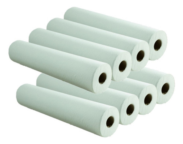 Rollo De Papel Cubre Camilla Blanco Descartable Camillero 8u 0