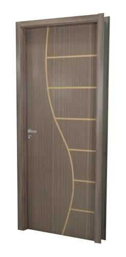 Kit Porta De Madeira Decorada 215x94cm Com Batente De Mdf Wt 1